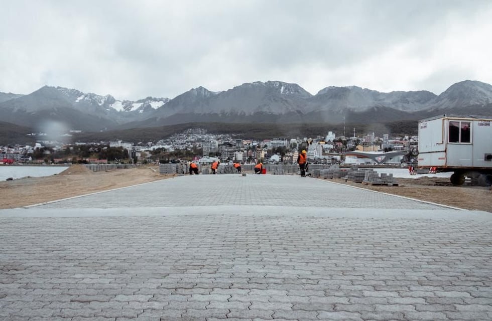 Ushuaia: avanza la construcción del nuevo paseo en la pasarela Fique