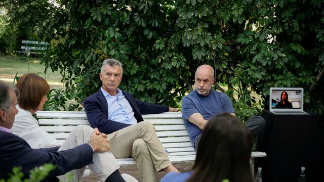 Mauricio Macri y Horacio Rodríguez Larreta encabezaron la cumbre PRO en Vicente López. (Twitter: @proargentina)
