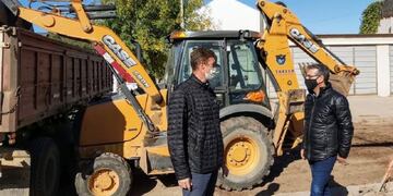 El intendente visitó obras de pavimentación