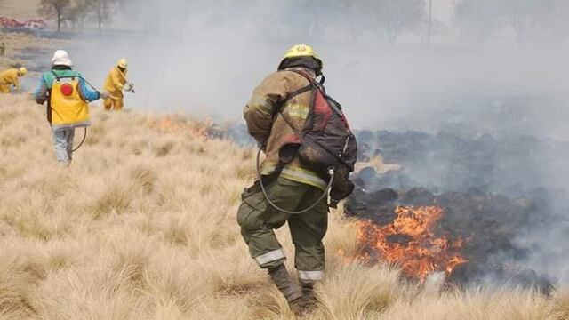 El incendio fue combatido por 16 dotaciones de bomberos en la zona de Capilla del Monte. (Gentileza Ariel Luna)
