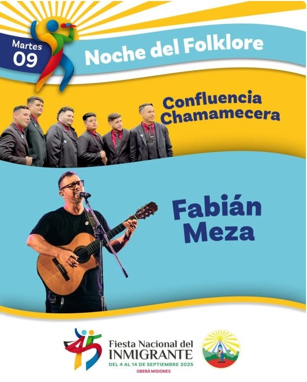 La Fiesta del Inmigrante presenta su programación para este martes en el Parque de las Naciones.