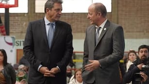 Sergio Massa, candidato presidencial de Unión por la Patria, junto al ahora exjefe de Gabinete de Axel Kicillof, Martín Insaurralde (Foto gentileza)