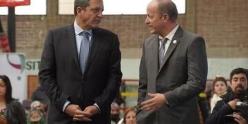 Sergio Massa, candidato presidencial de Unión por la Patria, junto al ahora exjefe de Gabinete de Axel Kicillof, Martín Insaurralde (Foto gentileza)