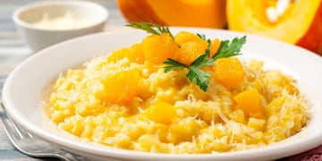 Receta para la lluvia: risotto de calabaza, fácil, rápido y con pocos ingredientes