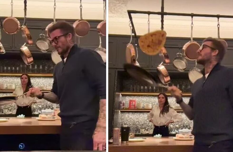 David Beckham intentó cocinar panqueques y el resultado dejó a Victoria con la boca abierta