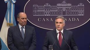 Martín Llaryora, gobernador de Córdoba, en la Casa Rosada con el ministro del Interior, Guillermo Francos. (La Voz)