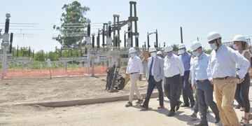 El Manantial: Jaldo recorrió la estación transformadora que se está construyendo