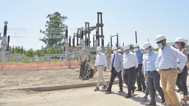 El Manantial: Jaldo recorrió la estación transformadora que se está construyendo