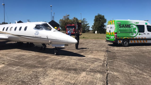 Trasladan en avión sanitario a un riojano que veraneaba en Claromecó