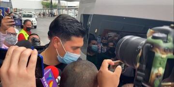 Andrada, en su llegada a México (Foto: TyC Sports)