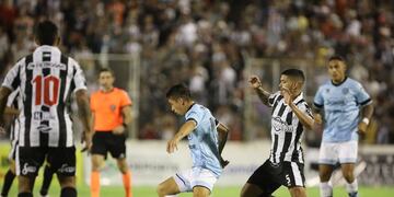 Mariano Miño, de los pocos que salvaron la ropa en la derrota de Belgrano. Con gol incluido (Prensa Belgrano).