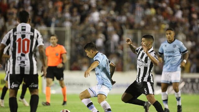 Mariano Miño, de los pocos que salvaron la ropa en la derrota de Belgrano. Con gol incluido (Prensa Belgrano).