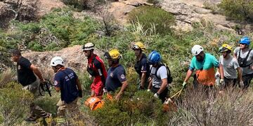 Una mujer cayó 10 metros en las Sierras de Córdoba.
