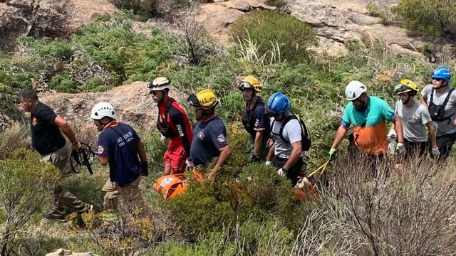 Una mujer cayó 10 metros en las Sierras de Córdoba.