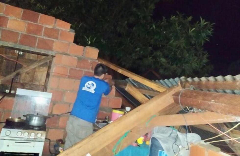 Eldorado: feroz temporal provocó destrozos en varias viviendas