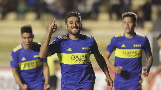 Eduardo Salvio anotó el gol tras el polémico penal que le cobraron a Boca.
