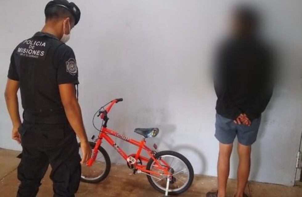 Terminó detenido tras robar una bicicleta en Eldorado