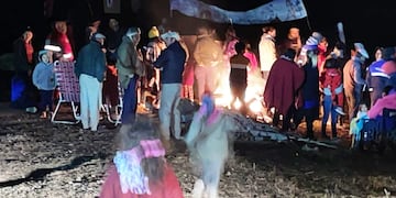Protesta mapuche en Neuquén.