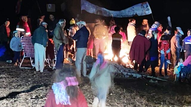 Protesta mapuche en Neuquén.