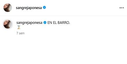 Publicación de Instagram de Eugenia.