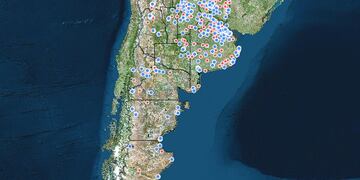 Imagen del Mapa Federal de Memoriales de Malvinas.