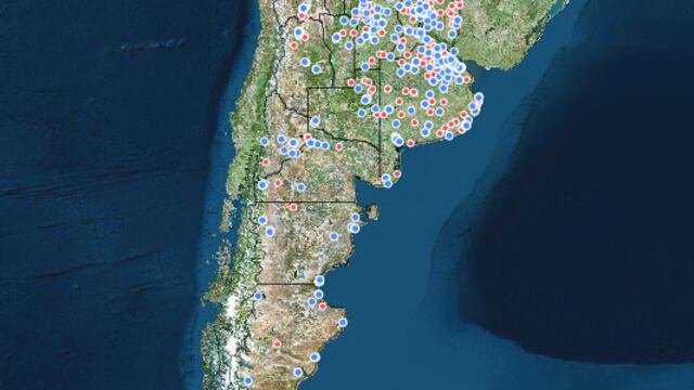 Imagen del Mapa Federal de Memoriales de Malvinas.