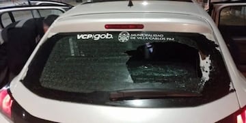 Vehículo bandalizado.