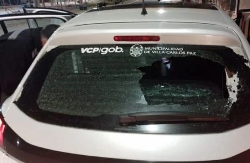 Destruyeron un móvil de Seguridad Urbana en la zona Sur de Villa Carlos Paz