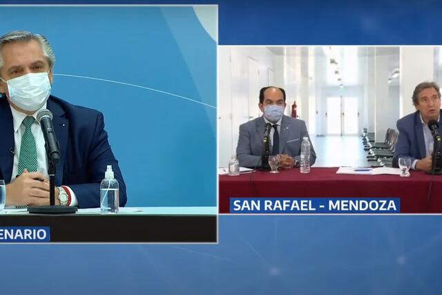 Presentación de la obra del Centro Modular Sanitario en San Rafael por video conferencia.