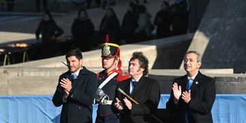 Pullaro, Milei y Javkin