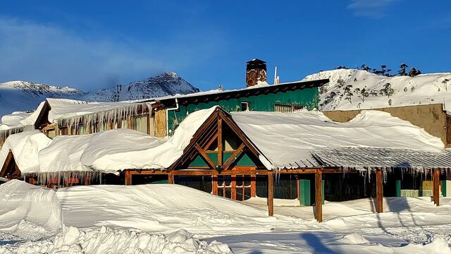 Impresionante nevada en Caviahue, Neuquén.