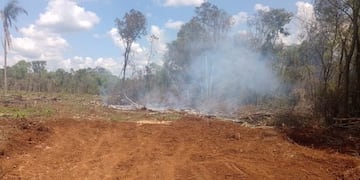 Mártires: sofocan incendio en un sector de malezas.