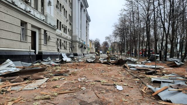 Misiles rusos impactaron contra una universidad en Ucrania (@verkhovna_rada).