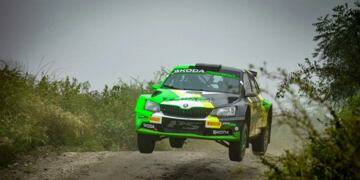 El volante de Jesús María Federico Cadamuro (Skoda) fue el claro ganador en Calamuchita. (Prensa Rally Cordobés)