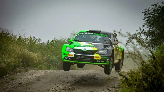 El volante de Jesús María Federico Cadamuro (Skoda) fue el claro ganador en Calamuchita. (Prensa Rally Cordobés)