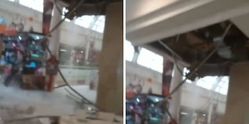 Cayó el techo del Mendoza Plaza Shopping.