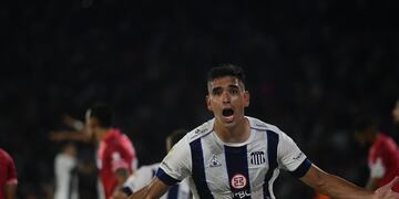 Lo grita con el alma Juan Rodríguez, en el empate de un Talleres que lo dio vuelta (La Voz).