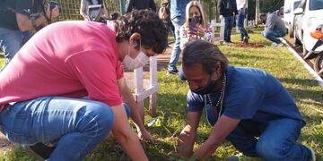 Nueva jornada de reforestación arbórea en Puerto Iguazú.