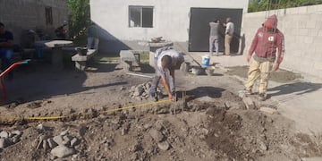 La obra avanzó con el cimiento inicial para el pórtico de acceso.