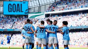 Julián Álvarez anotó el 1 a 0 del Manchester City. (AP).