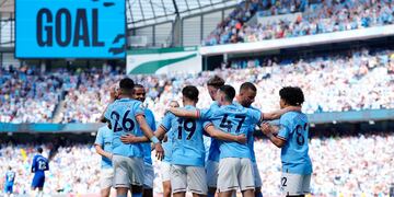 Julián Álvarez anotó el 1 a 0 del Manchester City. (AP).