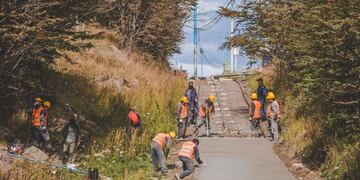 A buen ritmo continúa la obra de la bicisenda “Pensar Malvinas”