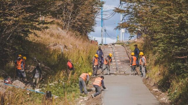 A buen ritmo continúa la obra de la bicisenda “Pensar Malvinas”