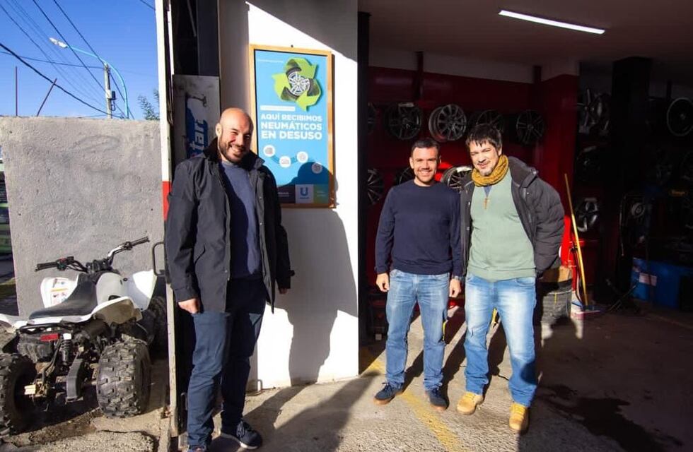 Gomerías de Ushuaia firmaron un convenio y realizarán el acopio de los neumáticos en desuso