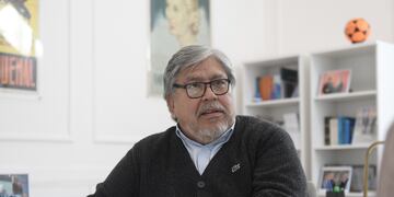 Fernando "Chino" Navarro en sus oficinas del primer piso de la Casa Rosada (Foto: Federico López Claro)