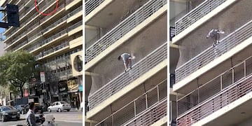 Heroico rescate de un nene en Rosario: quedó colgando del balcón en un 8° piso y los vecinos lo salvaron.