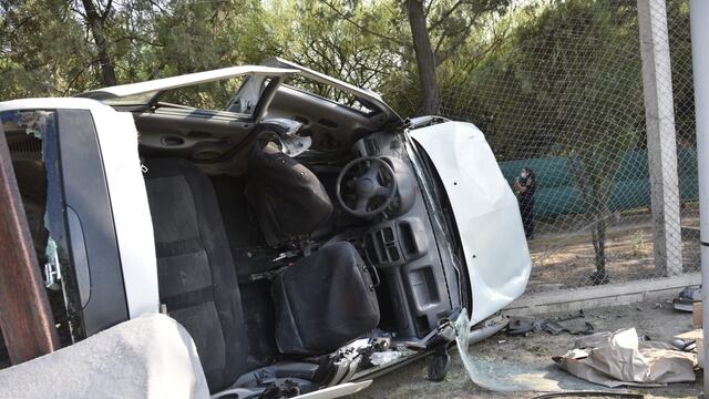 El auto siniestrado. (La Voz/Ramiro Pereyra)