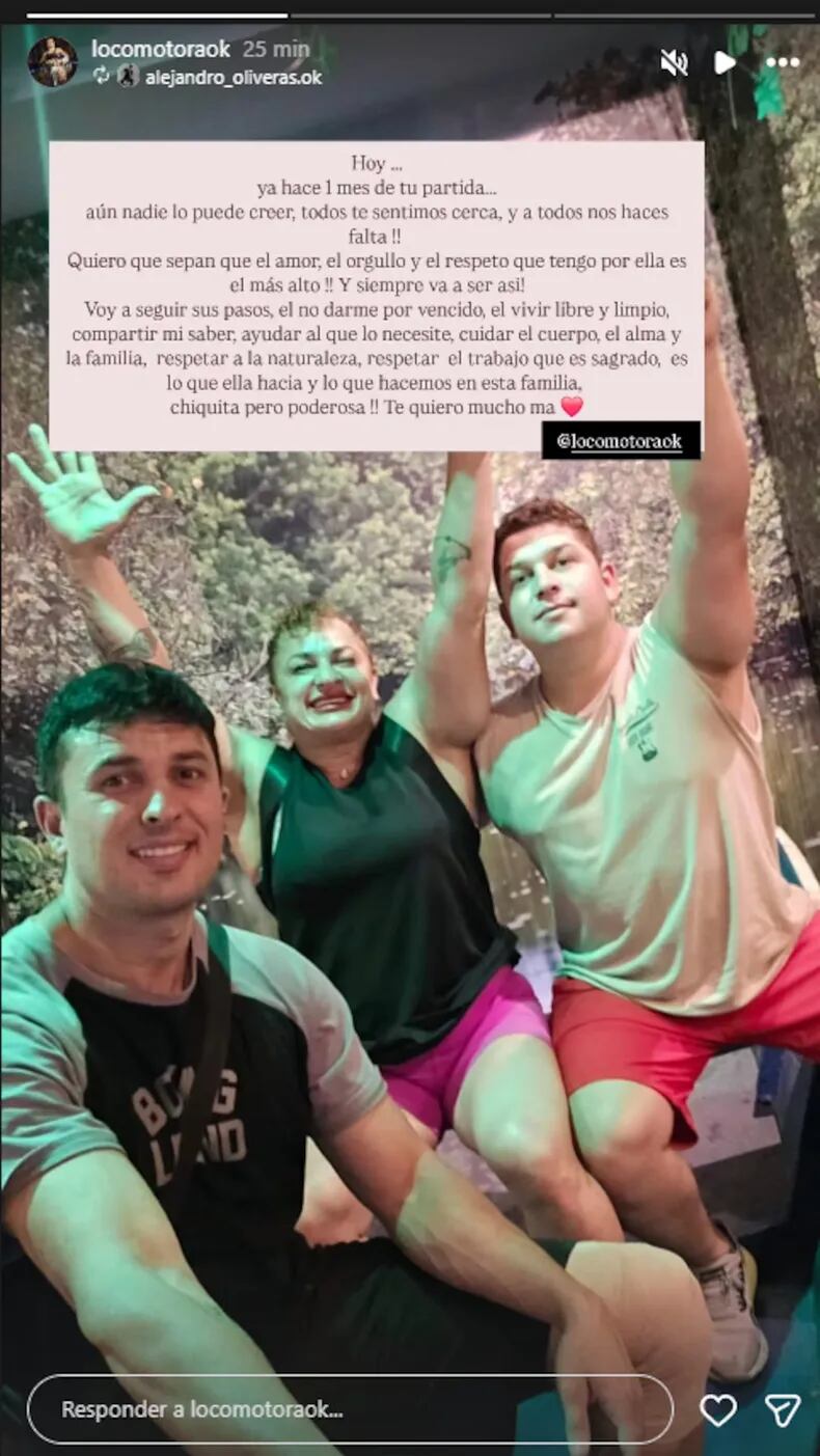 Alejandro recordó a Locomotora Oliveras a un mes de su muerte