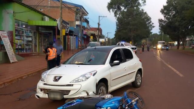 Garuhapé: detienen a automovilista que conducía alcoholizado y atropelló a un motociclista