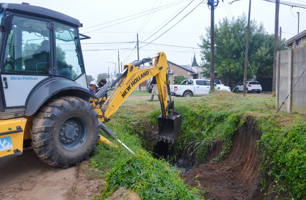 El Municipio realiza tareas de mantenimiento y limpieza de desagües